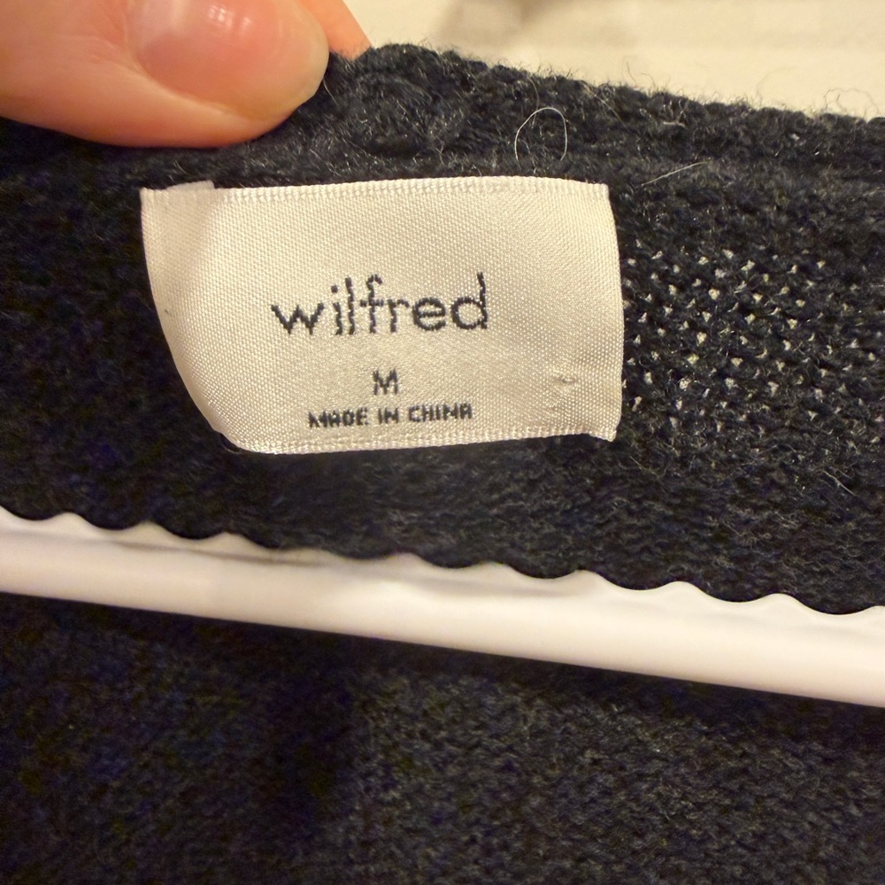 Aritzia Wilfred basque cardigan grey - Picture 3 of 4